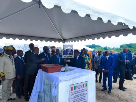 Pose de la 1ère pierre du Pôle pénal économique et financier à Bingerville